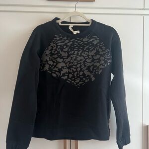 lululemon athletica Black Patterned Crew Neck Sweater